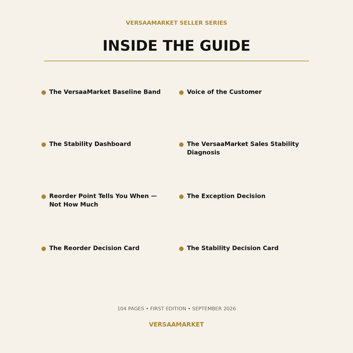 Building Stable Amazon Sales Guide